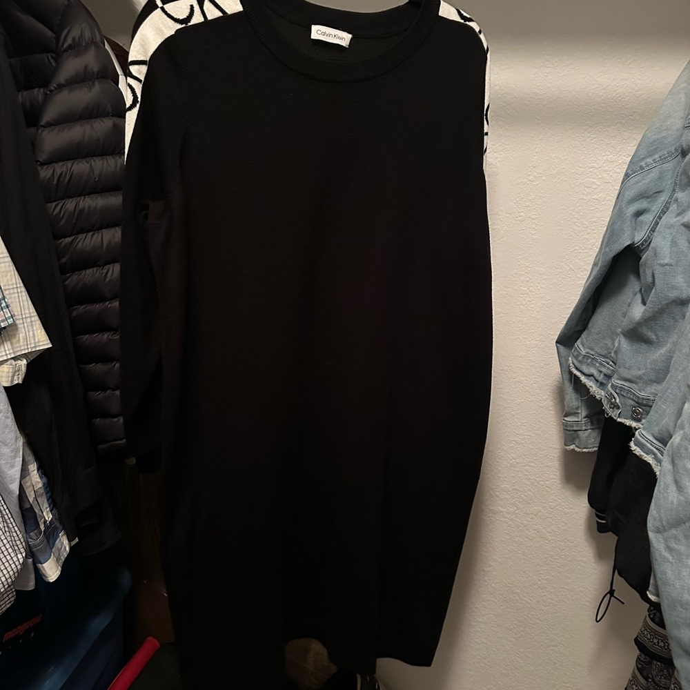 Calvin Klein Black Long Sleeve Dress
